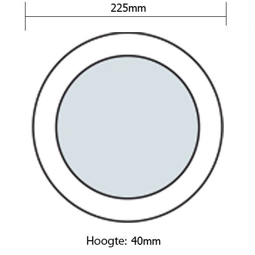 Downlight LED - En Saillie Rond 18W - Blanc Neutre 4200K - Mat Blanc Aluminium - Ø225mm