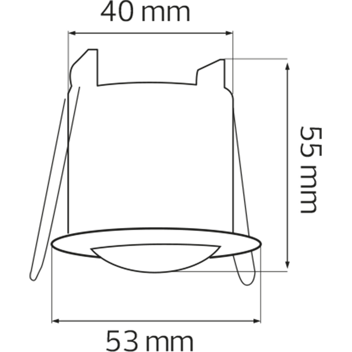 Capteur de Mouvement PIR - Kozolux - 6m - Max 200W - 360D - Encastré - Rond - Blanc