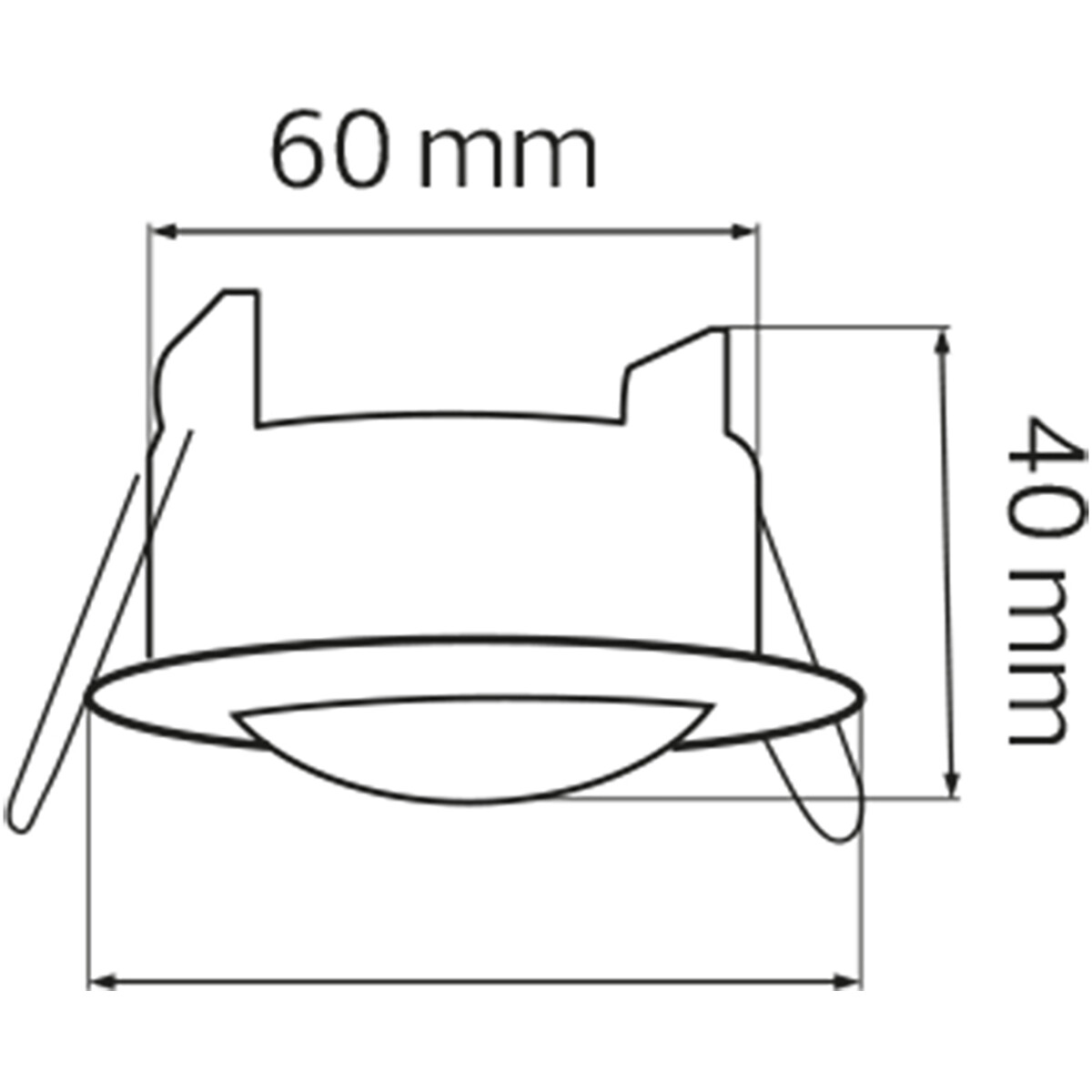 Capteur de Mouvement PIR - Kozolux - 6m - Max 300W - 360D - Encastré - Rond - Noir