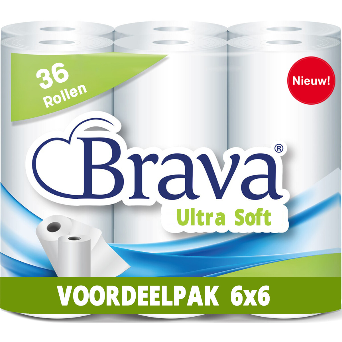 Brava - Essuie-tout Super - 36 Rouleaux - Essuie-tout ultra absorbant - Rouleau de cuisine Ultra Clean - Pack économique