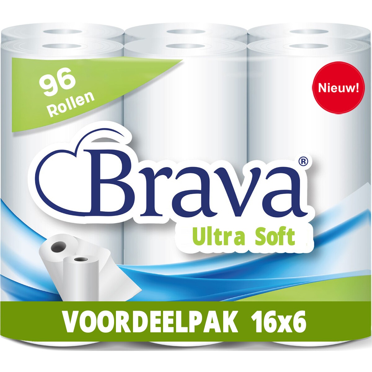 Brava - Essuie-tout Super - 96 Rouleaux - Essuie-tout ultra absorbant - Rouleau de cuisine Ultra Clean - Pack économique