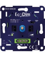 EcoDim - LED Dimmer - ECO-DIM.03 - Fase Aan- en Afsnijding RLC - Inbouw - Enkel Knop - 0-500W