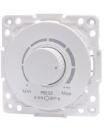 LED Dimmer - Aigi Jura - Inbouw - Rond - Kunststof - Enkel Knop - 3-100W - Wit