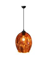 LED Hanglamp - Meteorum XL - Ovaal - Koper Glas - E27