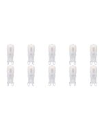 LED Lamp 10 Pack - G9 Fitting - Dimbaar - 3W - Helder/Koud Wit 6000K - Melkwit | Vervangt 32W