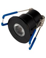 LED Veranda Spot - 3W - Natuurlijk Wit 4000K - Dimbaar - Waterdicht IP65 - Inbouw - Afstandsbediening - Rond - Mat Zwart - Aluminium - 12V