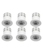 LED Veranda Spot Verlichting 6 Pack - 3W - Natuurlijk Wit 4000K - Inbouw - Dimbaar - Rond - Mat Wit - Aluminium - Ø31mm