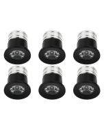 LED Veranda Spot Verlichting 6 Pack - 3W - Natuurlijk Wit 4000K - Inbouw - Dimbaar - Rond - Mat Zwart - Aluminium - Ø31mm