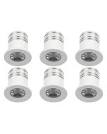 LED Veranda Spot Verlichting 6 Pack - 3W - Natuurlijk Wit 4000K - Inbouw - Rond - Mat Wit - Aluminium - Ø31mm