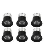 LED Veranda Spot Verlichting 6 Pack - 3W - Warm Wit 3000K - Inbouw - Rond - Mat Zwart - Aluminium - Ø31mm