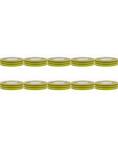 Isolatietape 10 Pack - Yurga - Groen/Geel - 20mmx20m