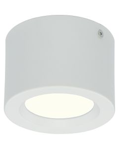 LED Downlight - Opbouw Rond Hoog 5W - Natuurlijk Wit 4200K - Mat Wit Aluminium - Ø105mm