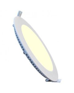 LED Downlight Slim - Inbouw Rond 6W - Dimbaar - Warm Wit 2700K - Mat Wit Aluminium - Ø120mm