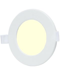 LED Downlight - Smart LED - Wifi LED - Slimme LED - Aigi Zumba - 6W - Warm Wit 3000K - Inbouw Rond - Mat Wit - Aluminium - Ø105mm