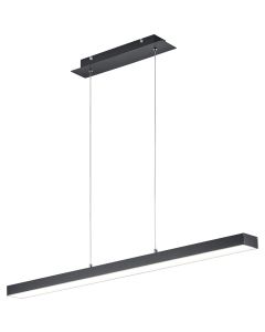 LED Hanglamp - Trion Agina - 18W - Aanpasbare Kleur - Dimbaar - Rechthoek - Mat Zwart - Aluminium