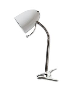 LED Klemlamp - Aigi Wony - E27 Fitting - Flexibele Arm - Rond - Glans Wit