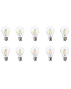 LED Lamp 10 Pack - Filament - E27 Fitting - 8W - Natuurlijk Wit 4200K