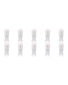 LED Lamp 10 Pack - G9 Fitting - Dimbaar - 3W - Helder/Koud Wit 6000K - Melkwit | Vervangt 32W