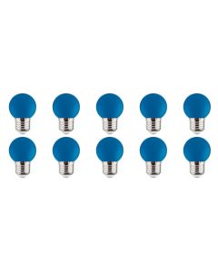 LED Lamp 10 Pack - Romba - Blauw Gekleurd - E27 Fitting - 1W