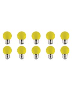 LED Lamp 10 Pack - Romba - Geel Gekleurd - E27 Fitting - 1W