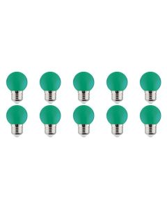 LED Lamp 10 Pack - Romba - Groen Gekleurd - E27 Fitting - 1W