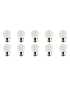 LED Lamp 10 Pack - Romba - Wit Gekleurd - E27 Fitting - 1W