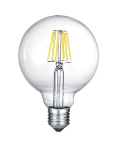 LED Lamp - Filament - Trion Globin - E27 Fitting - 8W - Warm Wit 2700K - Transparent Helder - Glas