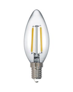 LED Lamp - Filament - Trion Kirza - E14 Fitting - 2W - Warm Wit-2700K - Transparant Helder -  Glas