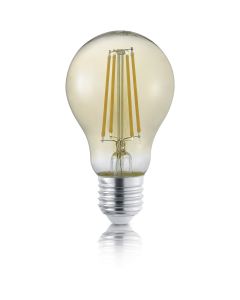 LED Lamp - Filament - Trion Limpo - E27 Fitting - 8W - Warm Wit 2700K - Amber - Glas