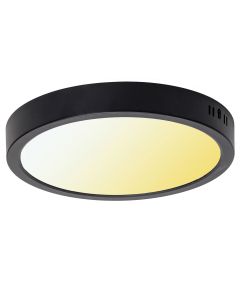 LED Paneel - Ø30 Helder/Koud Wit 6000K - 28W Opbouw Rond - Mat Wit - Flikkervrij