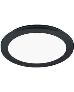 LED Plafondlamp - Trion Camy - Opbouw Rond 15W - Spatwaterdicht IP44 - Dimbaar - Warm Wit 3000K - Mat Zwart