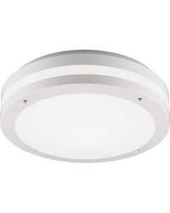 LED Plafondlamp - Trion Keraly - Opbouw Rond - Bewegingssensor - Waterdicht - 12W - Mat Wit - Kunststof