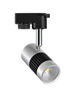 LED Railverlichting - 13W Rond - Natuurlijk Wit 4200K - Mat Zwart/Zilver Aluminium