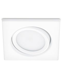 LED Spot - Inbouwspot - Trion Roluno - 5W - Warm Wit 3000K - Vierkant - Mat Wit - Aluminium