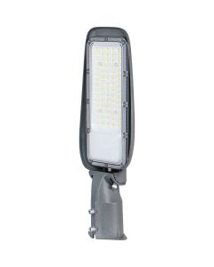 LED Straatlamp - Aigi Animo - 30W - Helder/Koud Wit 6500K - Waterdicht IP65 - Mat Grijs - Aluminium