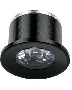 LED Veranda Spot Verlichting - 1W - Warm Wit 3000K - Inbouw - Dimbaar - Rond - Mat Zwart - Aluminium - Ø31mm