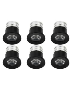 LED Veranda Spot Verlichting 6 Pack - 3W - Natuurlijk Wit 4000K - Inbouw - Dimbaar - Rond - Mat Zwart - Aluminium - Ø31mm