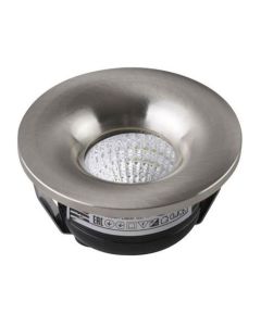 LED Veranda Spot Verlichting - Inbouw Rond 3W - Natuurlijk Wit 4200K - Mat Chroom Aluminium - Ø48.5mm