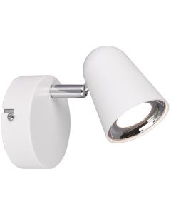 LED Wandspot - Trion Toluno - 3W - Warm Wit 3000K - 1-lichts - Rond - Mat Wit - Kunststof