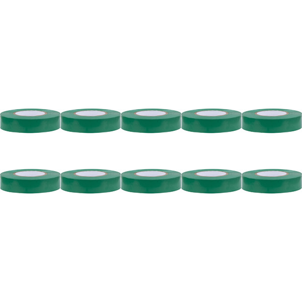 Pack de 10 rubans isolants - Yurga - Vert - 20mmx20m