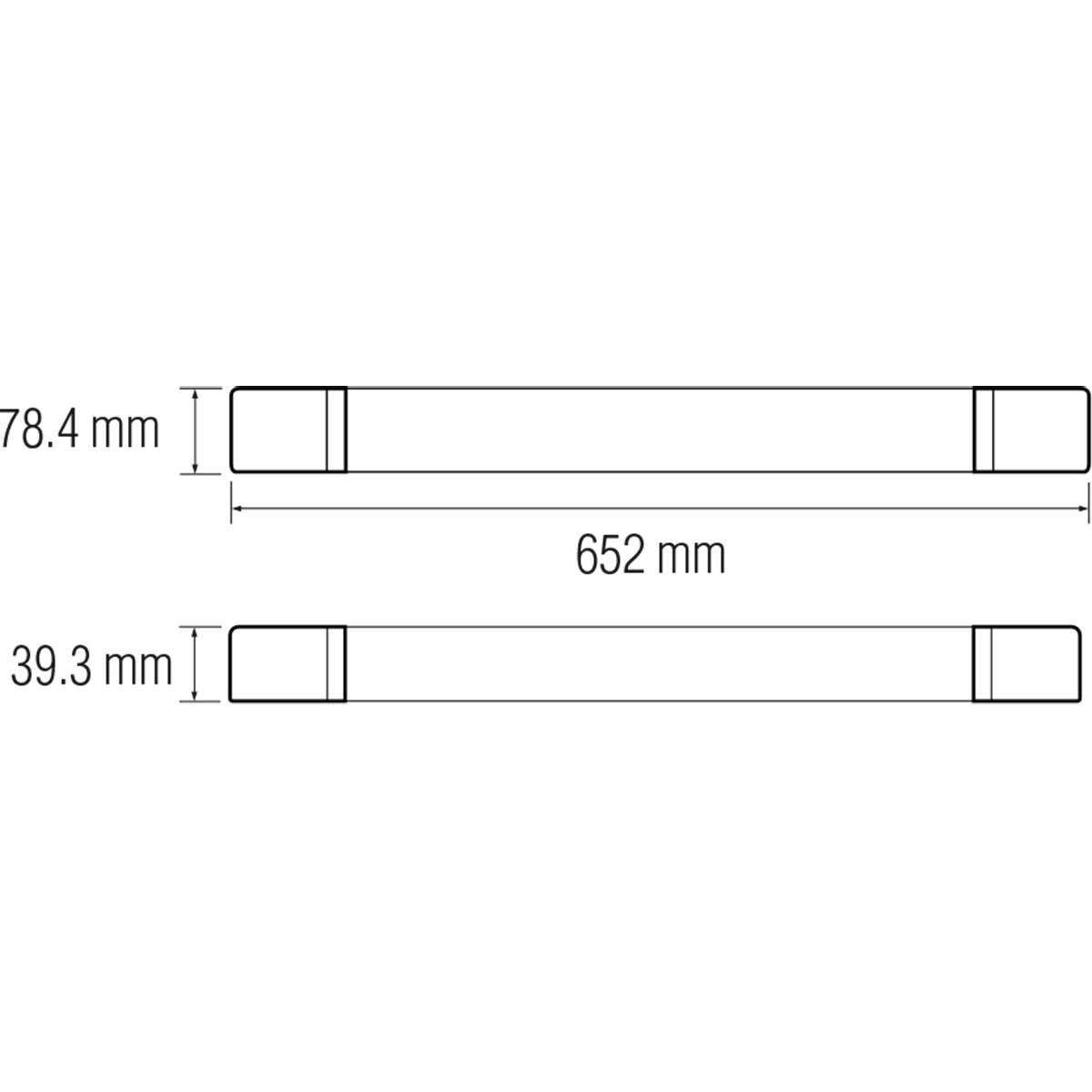 Réglette LED - Niha - 18W - Étanche IP65 - Blanc Neutre 4200K - Plastique - 60cm