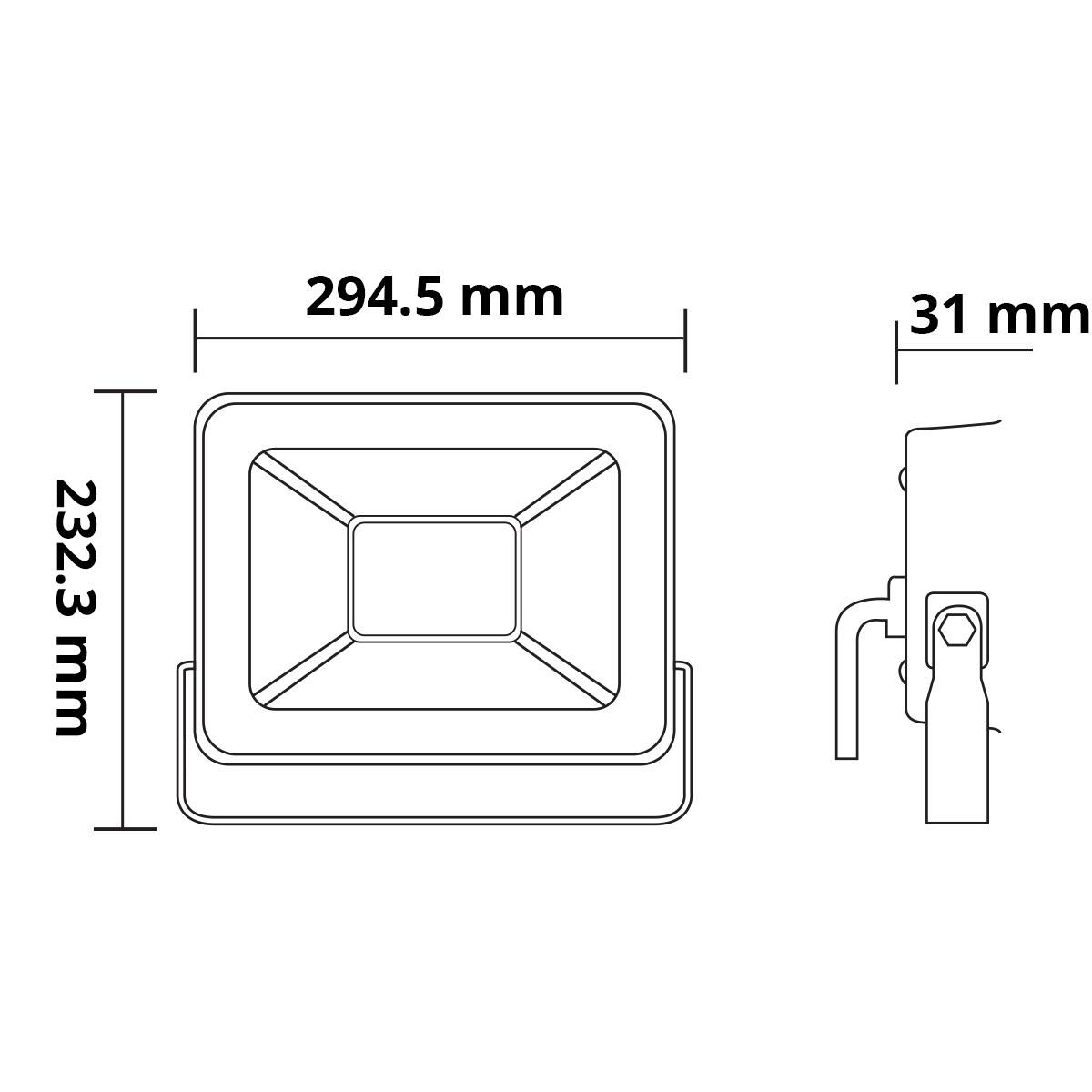 Projecteur LED 100 Watt - Alsa - Blanc Froid 6400K - Étanche IP65