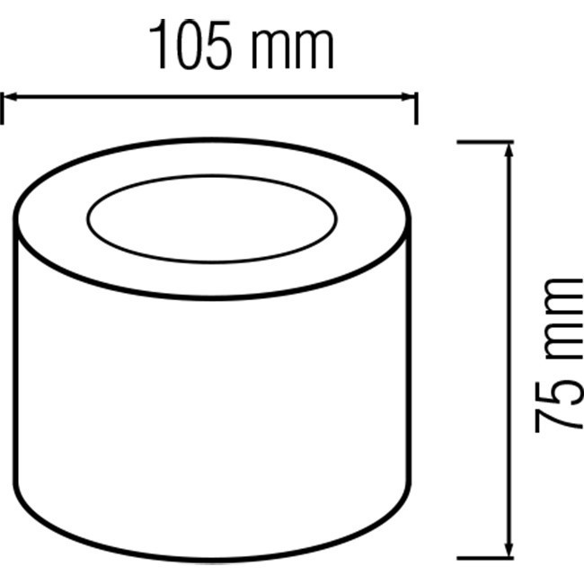 Pack Downlight LED 6 - En Saillie Rond Haut 5W - Blanc Neutre 4200K - Mat Noir Aluminium - Ø105mm