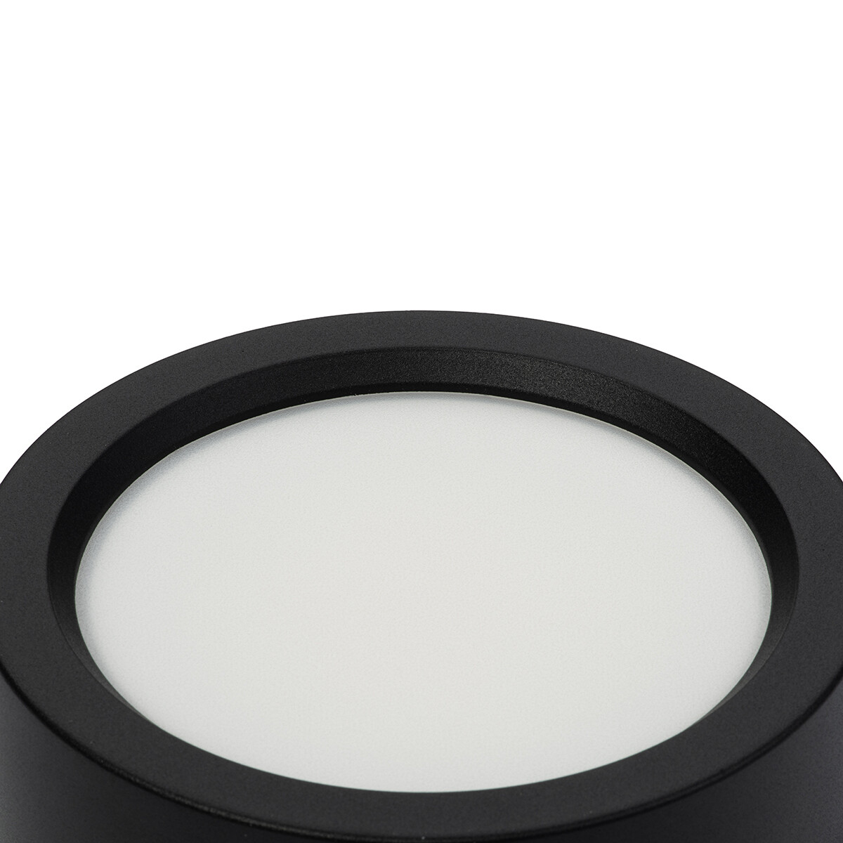 Downlight LED - En Saillie Rond Haut 15W - Blanc Neutre 4200K - Mat Noir Aluminium - Ø180mm