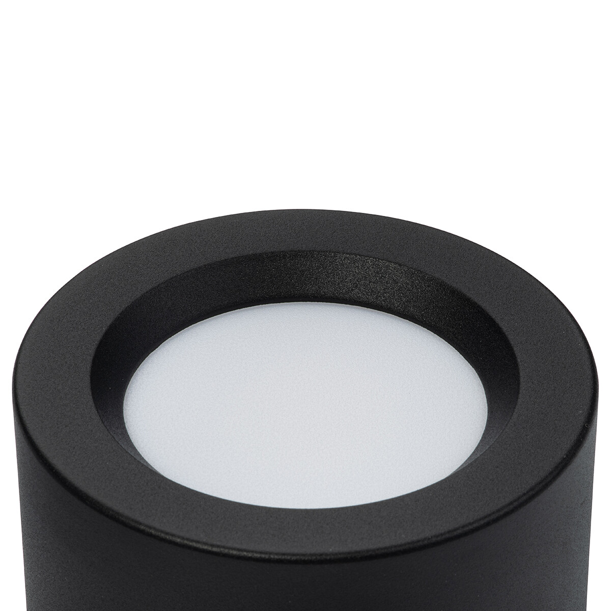 Downlight LED - En Saillie Rond Haut 5W - Blanc Neutre 4200K - Mat Noir Aluminium - Ø105mm