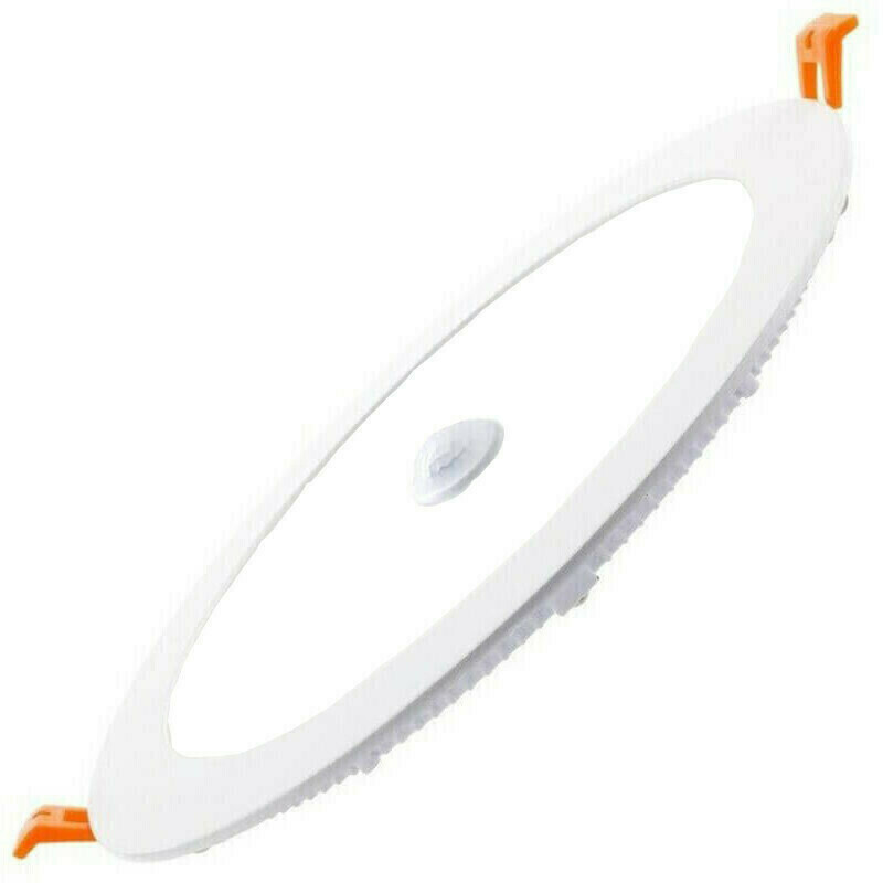 Downlight LED Slim - Facto Dury - Détecteur de Mouvement PIR 360° + Capteurs de Luminosité - 18W - Blanc Froid 5700K - Encastré - Rond - Mat Blanc - LEDs OSRAM