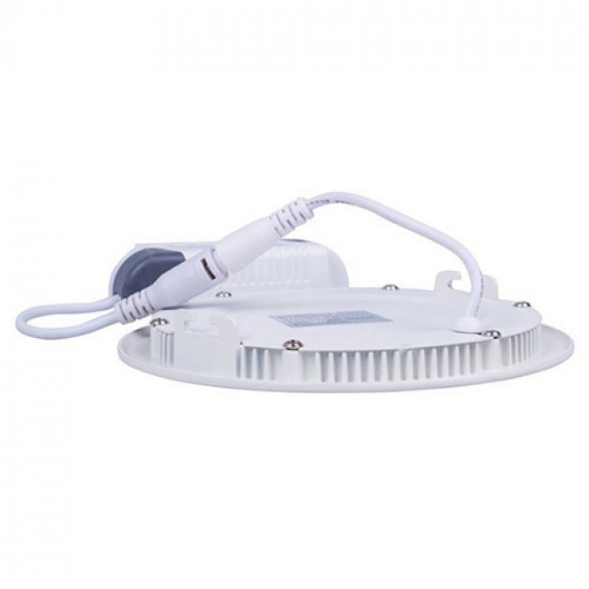 Downlight LED Slim - Rond Encastré 6W - Dimmable - Blanc Neutre 4200K - Mat Blanc Aluminium - Ø120mm