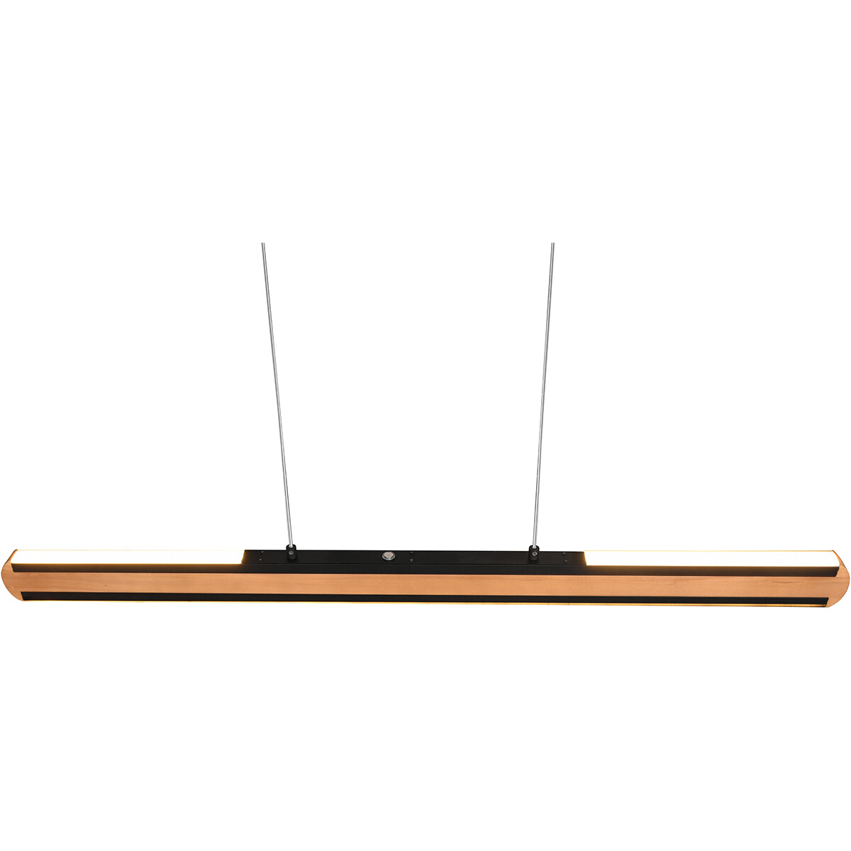 Suspension LED - Luminaire Suspendu - Trion Dirkon Up and Down - 42W - Couleur de lumière ajustable - Rectangle - Mat Brun/Noir - Bois