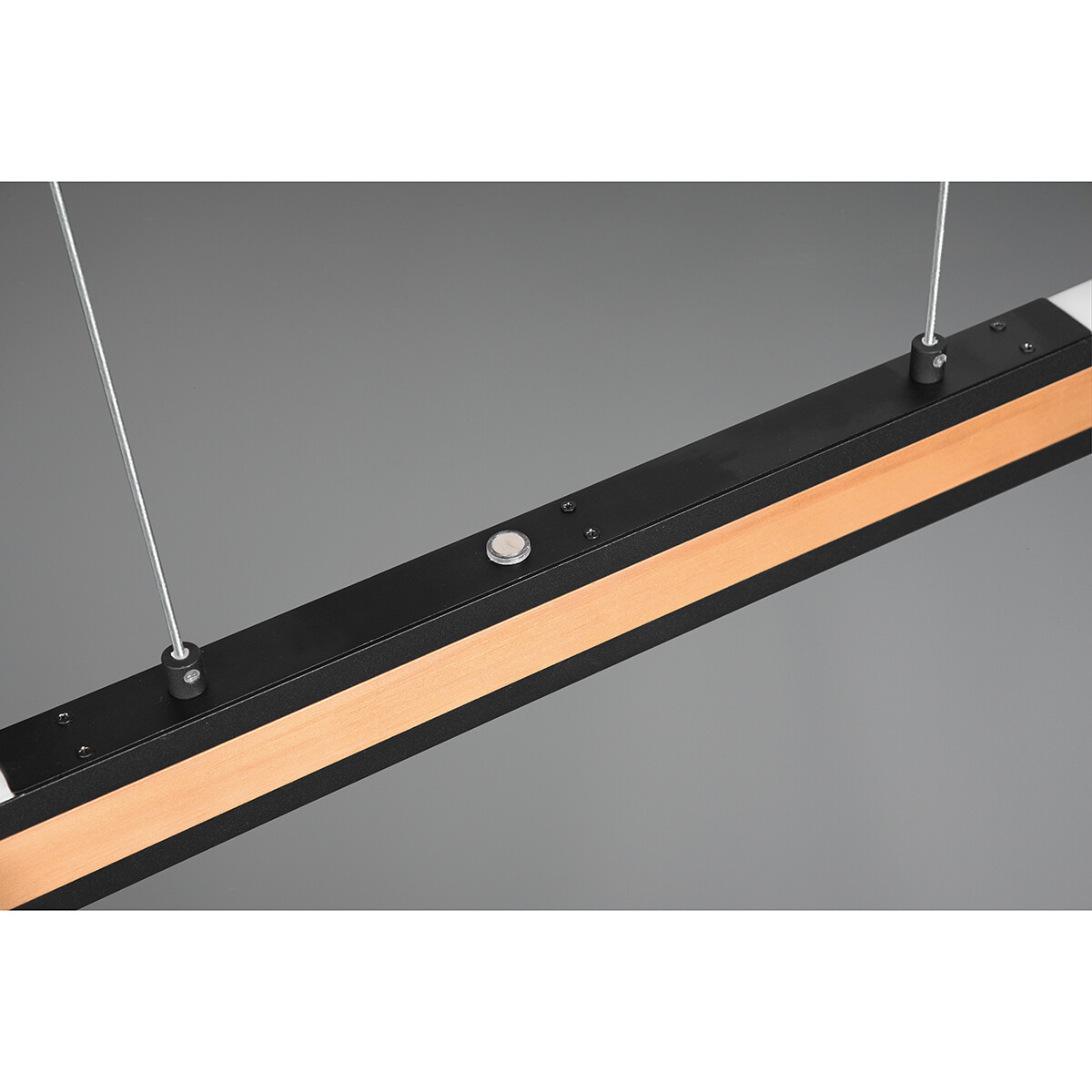 Suspension LED - Luminaire Suspendu - Trion Dirkon Up and Down - 42W - Couleur de lumière ajustable - Rectangle - Mat Brun/Noir - Bois