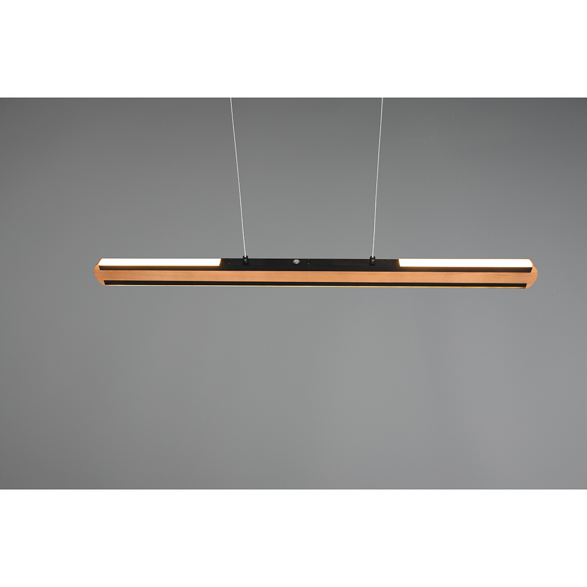 Suspension LED - Luminaire Suspendu - Trion Dirkon Up and Down - 42W - Couleur de lumière ajustable - Rectangle - Mat Brun/Noir - Bois